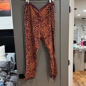 Sundance Orange and Purple jungle drawstring Pants